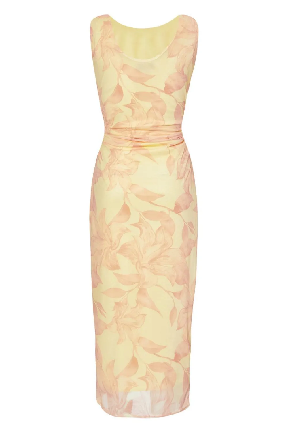 Quiz Summer Clothes|Holiday>Yellow Mesh Floral Midaxi Dress